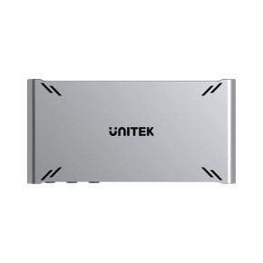 UNITEK USB-C 10Gbps HDMI Split Screen KVM Switch. Data Intercopy. Shares 1 HDMI 4K@30 & 5 USB-A Ports for Enhanced Connectivity. 5V2A with USB-C connector (1.5m Cable), Aluminium Alloy/Space Grey.