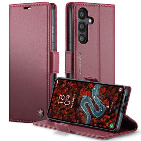 Samsung Galaxy S25Fe      Pu Wallet Case    [Maroon]