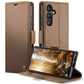 Samsung Galaxy S25Fe      Pu Wallet Case    [Brown]