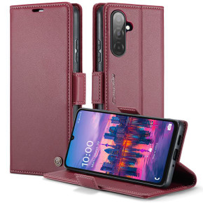Samsung Galaxy A17 5G      Pu Wallet Case    [Maroon]