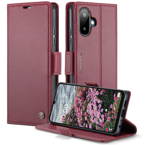 Samsung Galaxy A07      Pu Wallet Case    [Maroon]