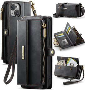 Iphone 15 Plus      Crossbody Wallet    [Black]