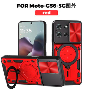 Moto G86      Ring Kickstand Case    [Red]