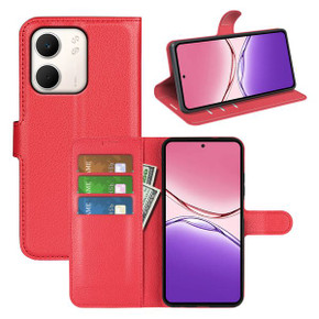 Oppo A5X      Pu Wallet Case    [Red]