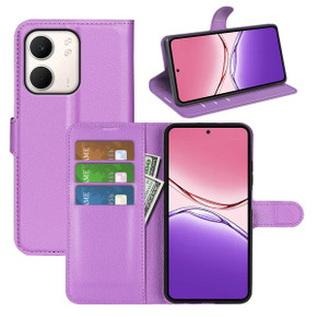 Oppo A5X      Pu Wallet Case    [Purple]