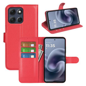 Moto G86      Pu Wallet Case    [Red]