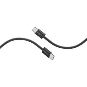 PROMATE 1.2m USB-C to USB-C Cable w/ Fabric Braided Cable Supports 60W PD. Black (ECOLINE-CC120-BK)