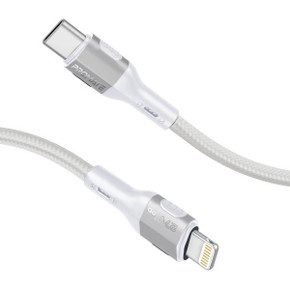 PROMATE 1.2m 27W PD USB-C to Lightning Tough-Built Cable. Supports up to 480Mbps Slim (FLETCHLINK-CI-GR)
