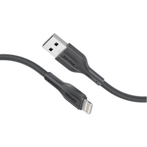 PROMATE 2M USB-A to Lightning Connector Super Flexible Cable Supports 2A Charging & 480Mbps (XCORD-AI200-BLK)