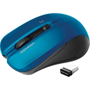 PROMATE Ergonomic Wireless Mouse w/ Ambidextrous Design. 800/1200/1600Dpi 10m Working (CONTOUR-BL)