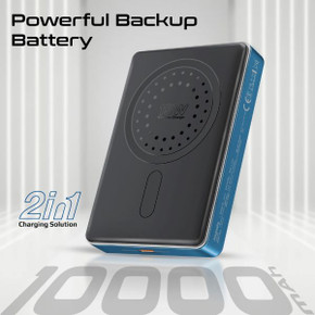 PROMATE 10000mAh UltraSlim Wireless Charging 15W MagSafe 20WPD USB-C In/Out Port Smart (BLADE-10-BL)
