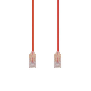 DYNAMIX 1.5m Cat6A 10G Red UTP LSZH Patch Lead 30AWG 802.3af Unshielded Plug. (PLSR-C6-1-5)