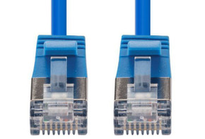 DYNAMIX 0.25m Cat6A S/FTP Blue 10G LSZH Patch Lead 34AWG 802.3af Shielded Plug. (PLSSE-C6A-0-25)