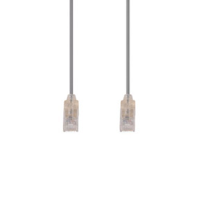 DYNAMIX 0.15m Cat6A 10G Grey UTP Patch Lead 30AWG 8023af Unshielded Plug. (PLSGY-C6-0-15)
