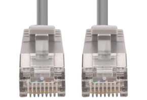 DYNAMIX 2.5m Cat6A S/FTP Grey 10G LSZH Patch Lead 34AWG 802.3af Shielded Plug. (PLSSGY-C6A-2-5)
