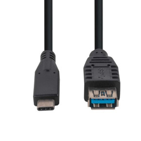 DYNAMIX 0.2M USB 3.1 USB-C Male to USB-A Female Cable Black (C-U3-1CAF-0-2)
