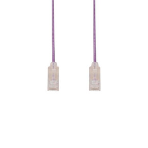 DYNAMIX 0.75m Cat6A 10G Purple UTP LSZH Patch Lead 30AWG 802.3af Unshielded Plug. (PLSP-C6-0-75)