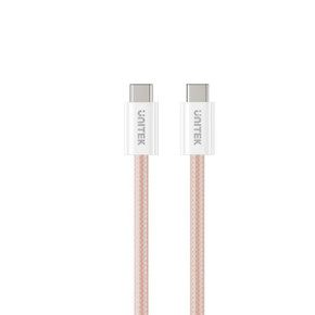 UNITEK 1M USB-C to USB-C Magnetic Cable. Supports 100W PD Fast Charging. Tangle-free (C14141A-PNK)