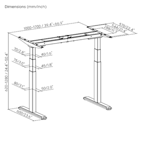 BRATECK Pro Smart Dual-Motor Sit Stand Desk w/ Intelligent APP Control. Programmable Height (M06-23DE-AI-BLK)