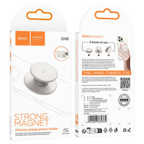 Magnetic Pop-Up Phone Grip & Stand (GH8) - MagSafe Compatible & Universal [White]