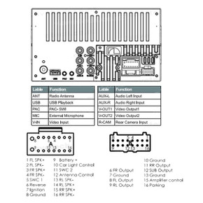 Nakamichi Head Unit Nam3510 Carplay/Android Auto Double Din NAM3510-M7