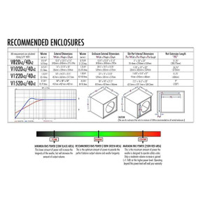 Cerwin Vega 10 Vega Series 4 Ohm Dvc Subwoofer 1100W V104DV2