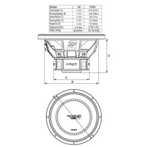 Cerwin Vega 15 Vega Series 4 Ohm Dvc Subwoofer 1500W V154DV2