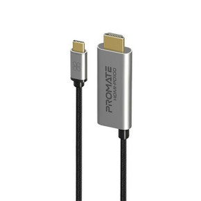 PROMATE 1.8m 4K USB-C to HDMI Cable with Gold Plated Connectors. Supports Max Res up to 4K@60Hz (4096X2160). Plug & Play. Grey Colour. OCT MONSTER SALE SAVE UP TO 30% OFF