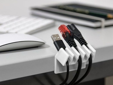 Goobay Cable Management 5 Slots Plastic  white