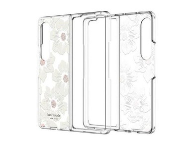 Kate Spade KSNY Hardshell Case - Galazy Z Fold 4 - Hollyhock Flr Clear
