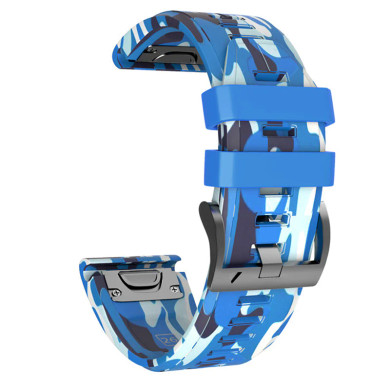 Garmin fenix 7X Sport (Camouflage_Blue) Silicone Strap