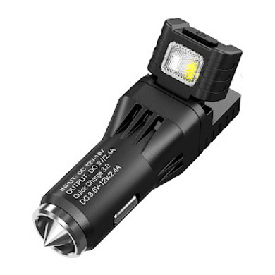 Nitecore Quick Charge 3.0 Usb Car Charger With White/Red Flashlight 