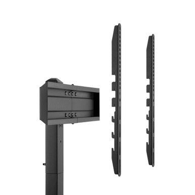 BRATECK 37-70" Universal Swivel Tabletop TV Stand with Glass Base.