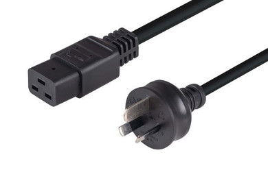 DYNAMIX 2M Power Cord - 15A 3 Pin Plug to 15A C19 Plug.