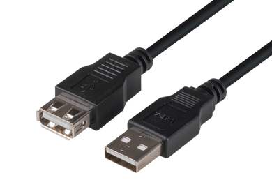 DYNAMIX 3m USB 2.0 Cable USB-A Male to USB-A Female Connectors.