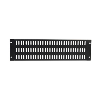DYNAMIX AV Rack 3RU metal blanking panel with vented holes - with #10-32 and #10-32 screws   