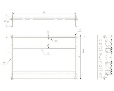 DYNAMIX Cable Roller. Diameter: 102mm-600mm Cable Drum - Max load 100Kgs - Dimensions 600x400x100mm.