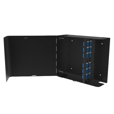 DYNAMIX Unloaded Wall Mount Fibre Enclosure with 4x MPO Slots. Supports MPO Cassette or Adapter Plates (DYNAMIX FFP Series). Includes 1x Splice Bridge - 1x Cable