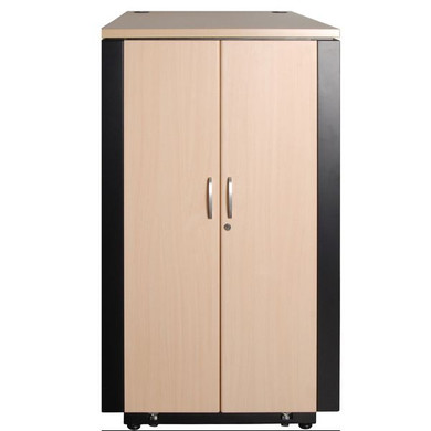 DYNAMIX 42RU Quiet Acoustic Rated Server Cabinet 1135mm Deep  x 750mm Wide. Integrated ventilation fans with Cable Management. Beech Colour