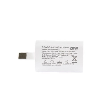 DYNAMIX 20W USB-C + QC3.0 USB-A Universal Compact USB Wall Charger. Supports Fast Charge for Apple iPhone 8 or later - iPad 10.2 - iPad Air 3rd Gen - iPad Mini 5th Gen Plus all iPad Pro. Qualcom 3.0.