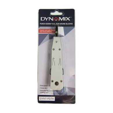 DYNAMIX Punch Down Tool for Krone Blocks. Inserts & Cuts the Wire. Easy Push Down Action. Spring Loaded Mechanism. Includes Built-in Hook & Extractor.