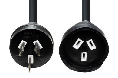 DYNAMIX 7M 240v 10A Standard Duty Power Extension Lead (3 Core 1.0mm). Black Colour