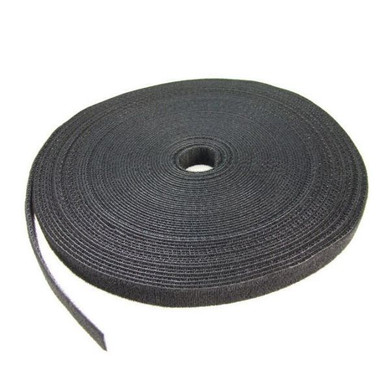 DYNAMIX Hook & Loop Roll 20m x 12mm dual sided - BLACK colour