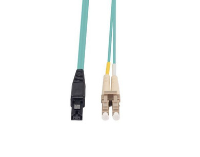 DYNAMIX 1M 50u LC/MT-RJ OM3 Fibre Lead (Duplex - Multimode) Aqua LSZH Jacket