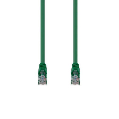 DYNAMIX 5m Cat6 Green UTP Patch Lead (T568A Specification) 250MHz 24AWG Slimline Snagless Moulding with Unshielded Gold Plate Connector.