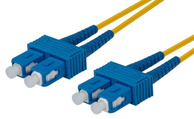 DYNAMIX 2M 9u SC/SC Duplex Single Mode G657A1 Bend Insensitive Fibre Lead. Yellow LSZH Jacket