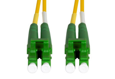 DYNAMIX 1M 9u LC APC/LC APC Duplex Single Mode G657A1 Bend Insensitive Fibre Lead. Yellow LSZH Jacket