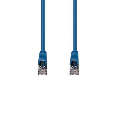 DYNAMIX 1m Cat6A S/FTP Blue Slimline Shielded 10G Patch Lead. 26AWG (Cat6 Augmented) 500MHz with Gold Plate Connectors.