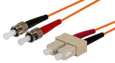 DYNAMIX 1M 62.5u SC/ST OM1 Fibre Lead (Duplex - Multimode) Orange LSZH Jacket