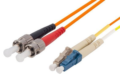 DYNAMIX 2M LC/ST Mode Conditioning Lead. Single-Mode transmit on LC *** Cable used to run gigabit on 62.5u fibre cable over 300m